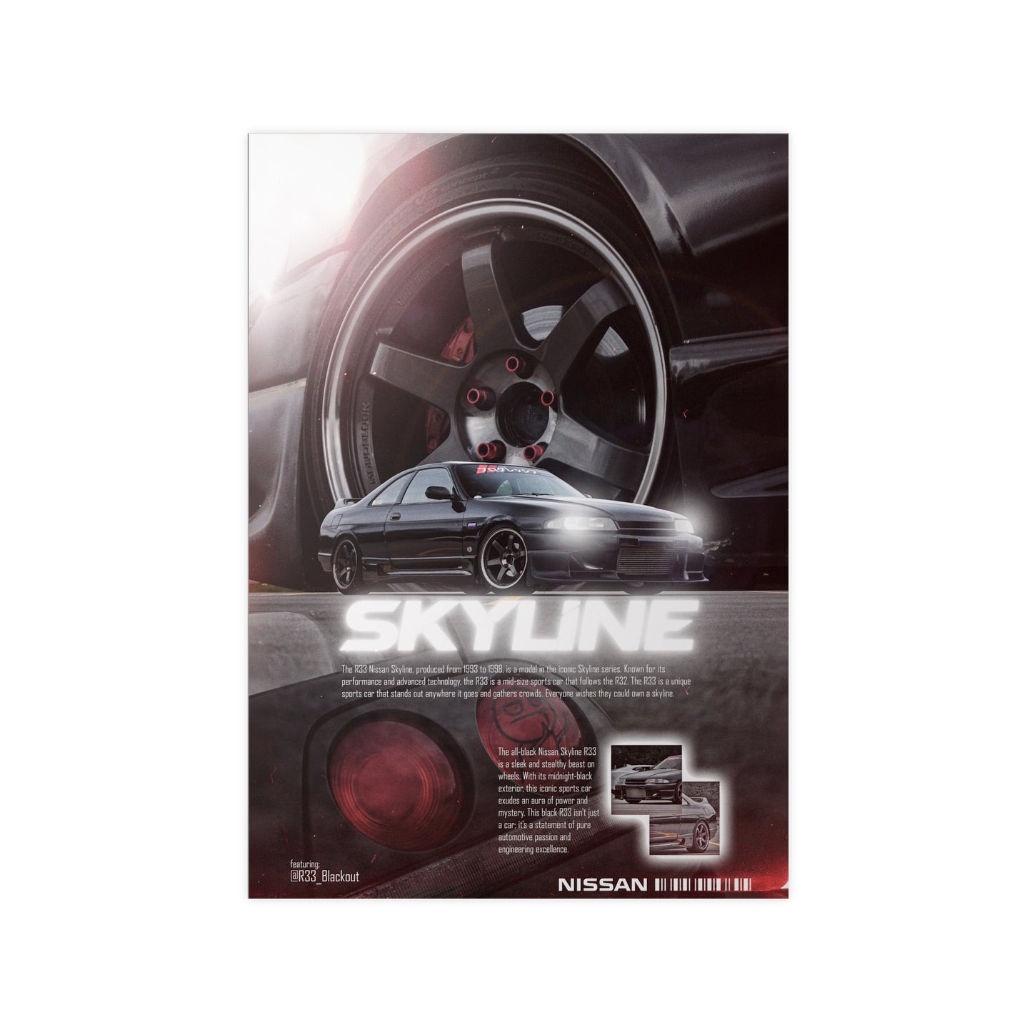 R33 Skyline Poster